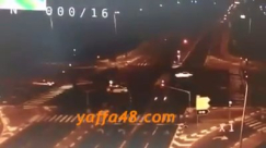 شاهد: لحظة وقوع الحادث المؤسف بعد منتصف الليلة الماضية 